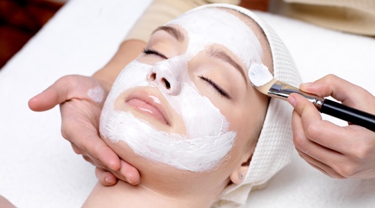 Woman receiving an oxygenating facial treatment at a medspa