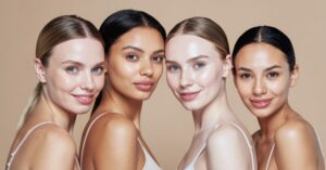 Four women with radiant skin