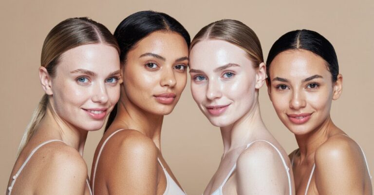 Four women with radiant skin